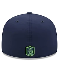 New Era Men's College Navy Seattle Seahawks 2026 Sideline 59FIFTY Fitted Hat
