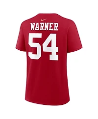 Nike Women's Fred Warner Scarlet San Francisco 49ers Name Number T-Shirt