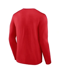 Logo Athletic Men's Red Cincinnati Reds Heart SoulLong sleeves T-Shirt