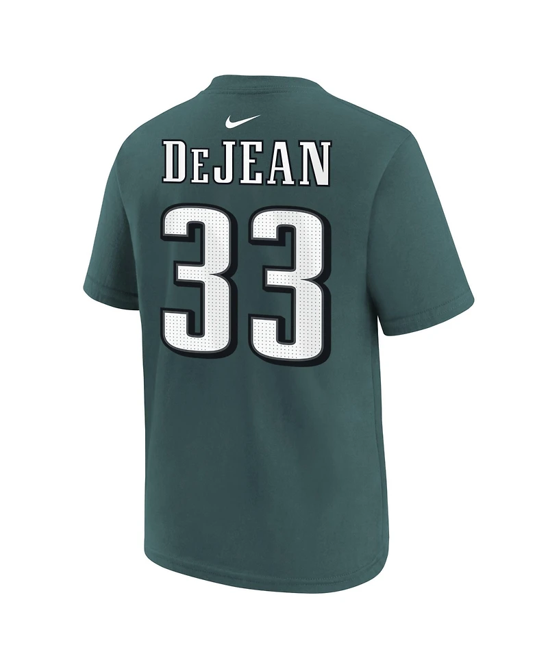 Nike Big Boys and Girls Cooper DeJean Midnight Green Philadelphia Eagles Player Name Number T-Shirt