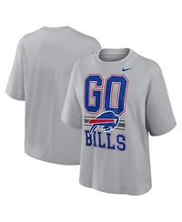 Nike Women's Gray Buffalo Bills Alternate Boxy T-Shirt