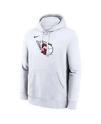 Nike Men's White Cleveland Guardians Logo Club Hoodie