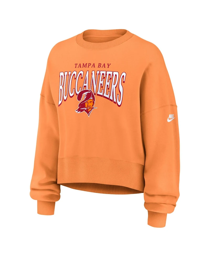 Nike Women's Orange Tampa Bay Buccaneers Oversized Phoenix Fleece Sweatshirt