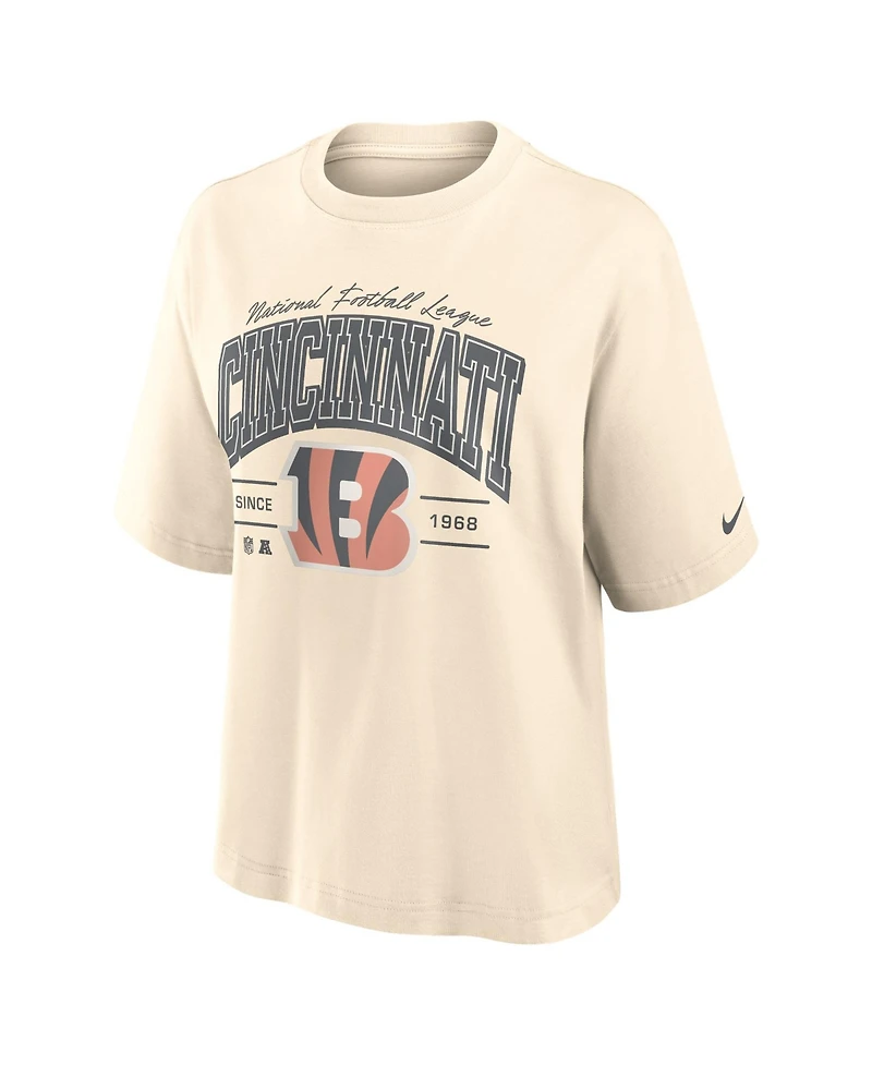 Nike Women's Cream Cincinnati Bengals Mod Boxy T-Shirt