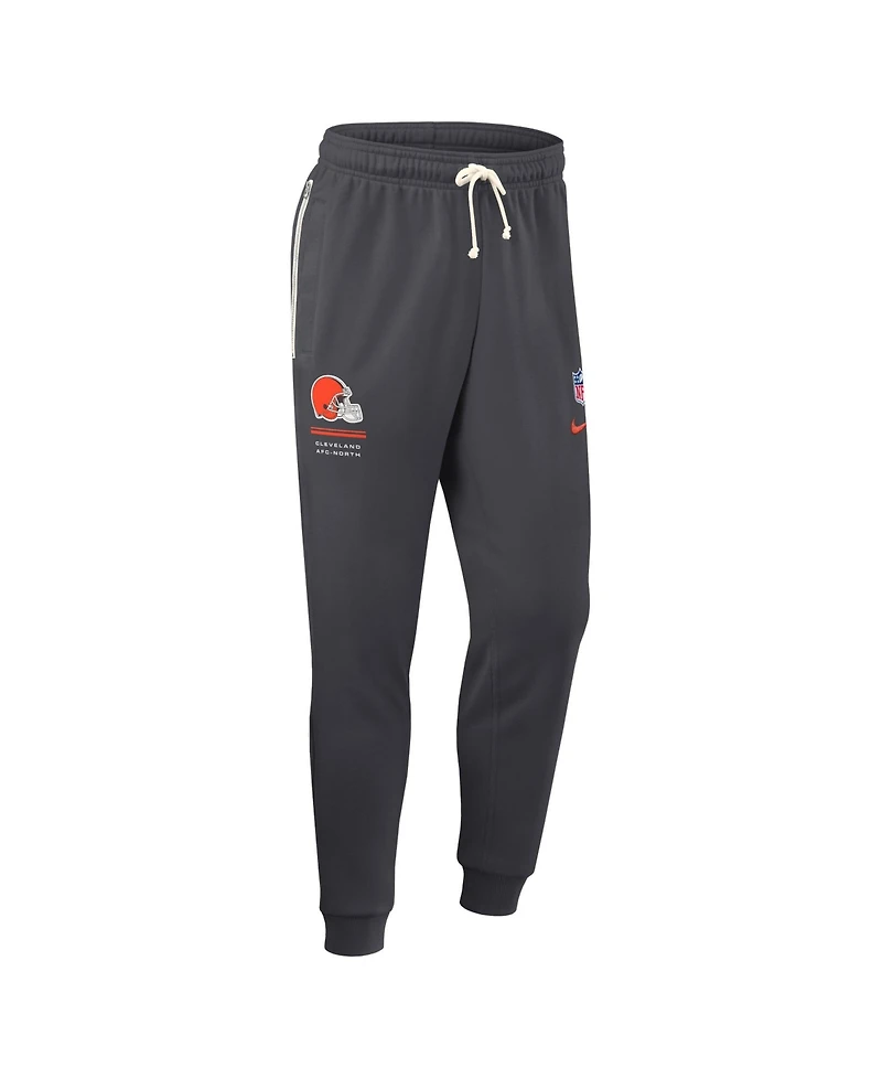 Nike Men's Charcoal Cleveland Browns Sideline Standard Issue Touchback Kick Dri-fit Taper Pants