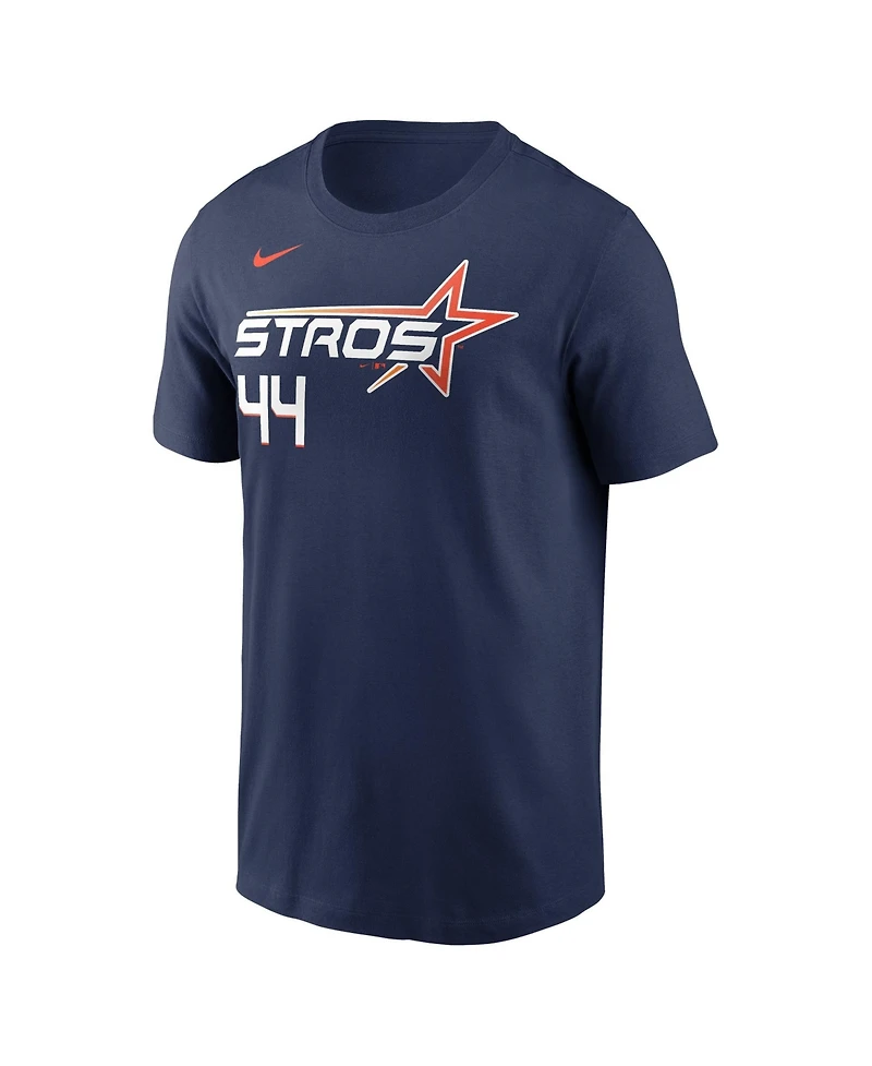 Nike Men's Yordan Alvarez Navy Houston Astros City Connect Name Number T-Shirt