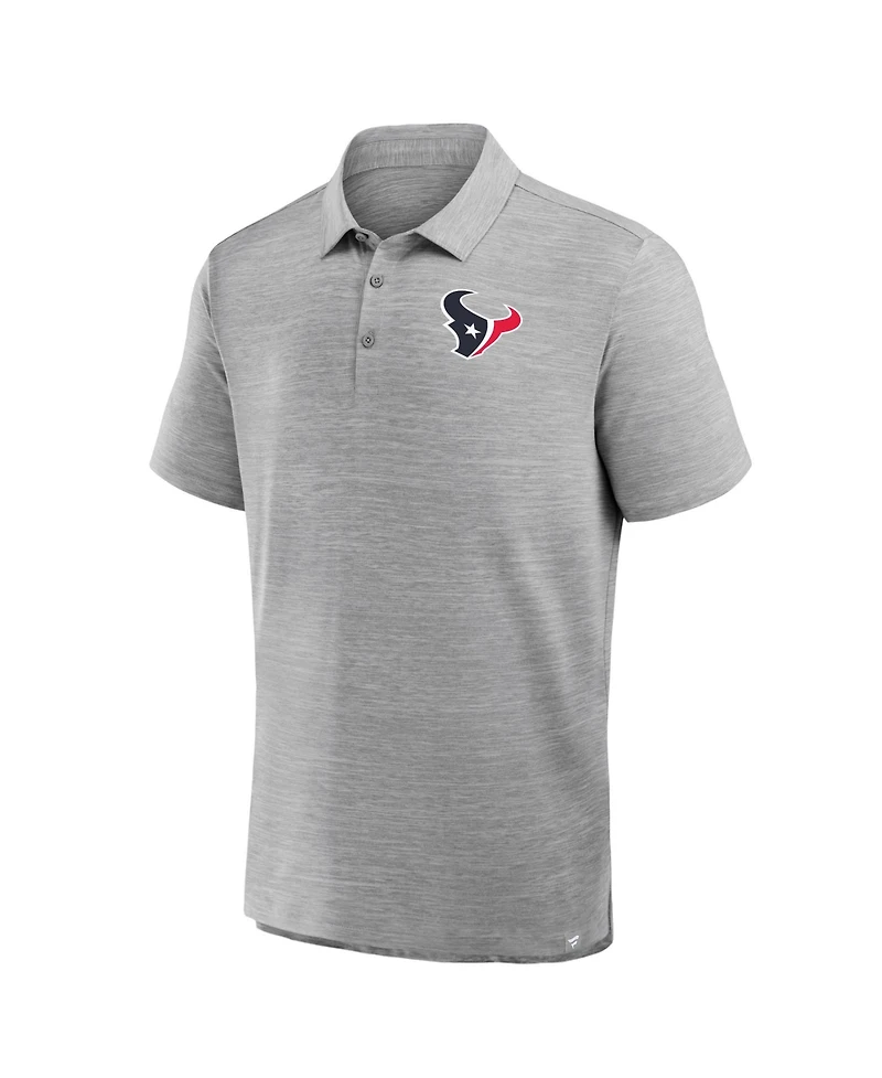 Fanatics Men's Heather Gray Houston Texans Clutch Polo Shirt