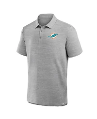 Fanatics Men's Heather Gray Miami Dolphins Clutch Polo Shirt