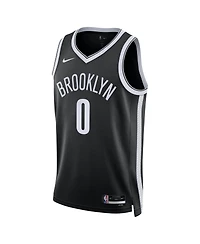 Nike Men's and Women's Mikel Brown Jr. Black Brooklyn Nets Swingman Icon Edition-Jersey