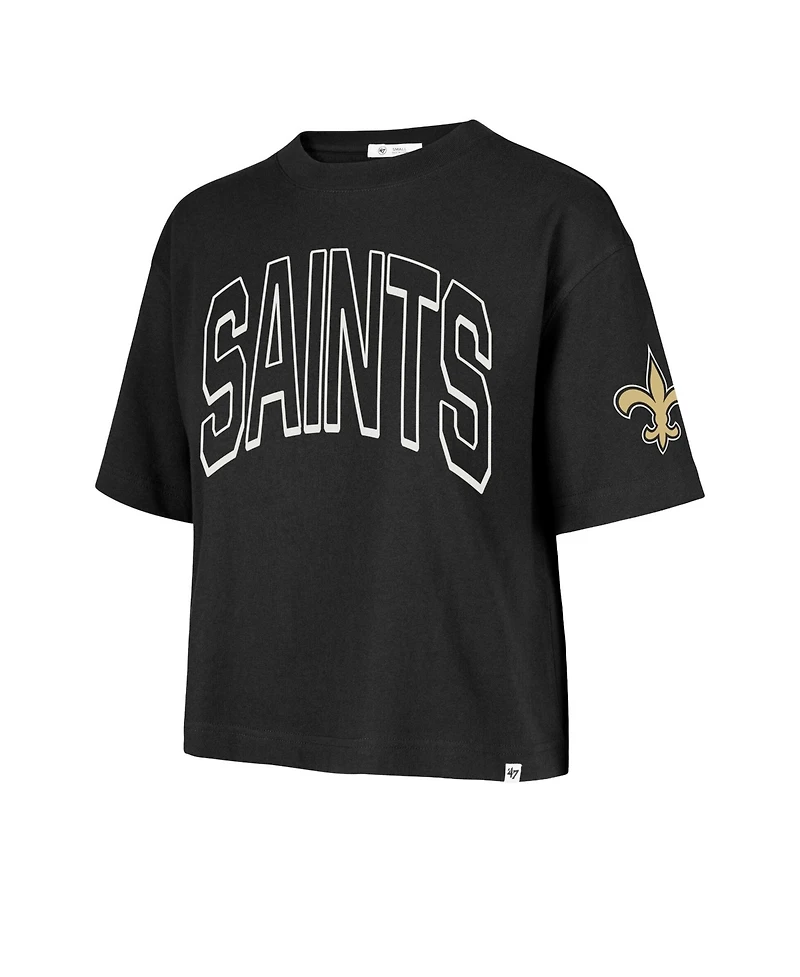 47 Brand Women's Black New Orleans Saints Call Out Reed City T-Shirt