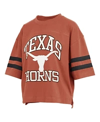 Pressbox Women's Texas Orange Longhorns Wayne Tyler Cropped T-Shirt