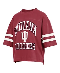 Pressbox Women's Crimson Indiana Hoosiers Wayne Tyler Cropped T-Shirt