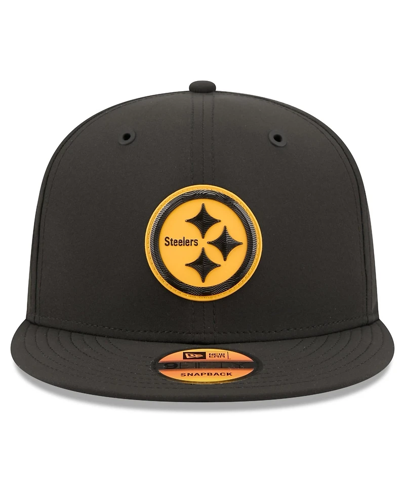 New Era Men's Black Pittsburgh Steelers 2026 Sideline 9FIFTY Snapback Hat
