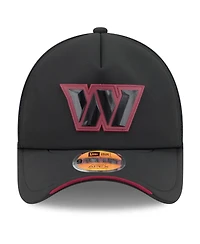 New Era Men's Black Washington Commanders 2026 Sideline Apex 9FORTY Adjustable Trucker Hat