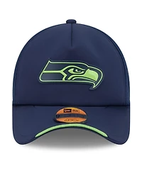 New Era Men's College Navy Seattle Seahawks 2026 Sideline Apex 9FORTY Adjustable Trucker Hat