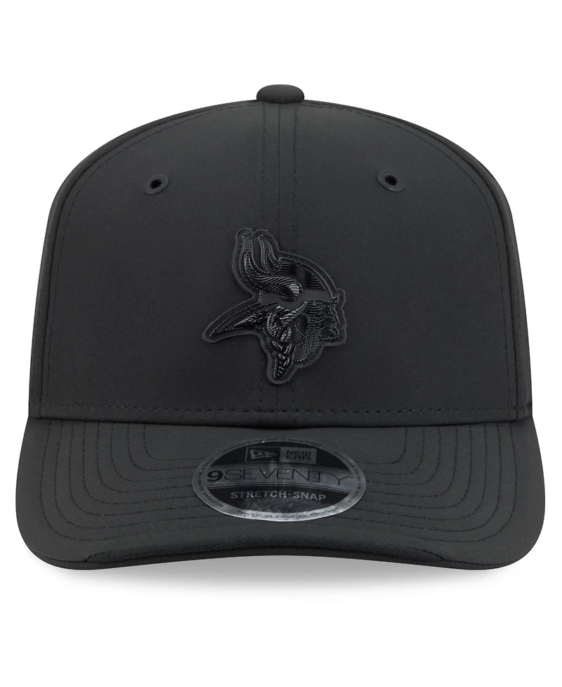 New Era Men's Black Minnesota Vikings 2026 Sideline 9SEVENTY Adjustable Hat