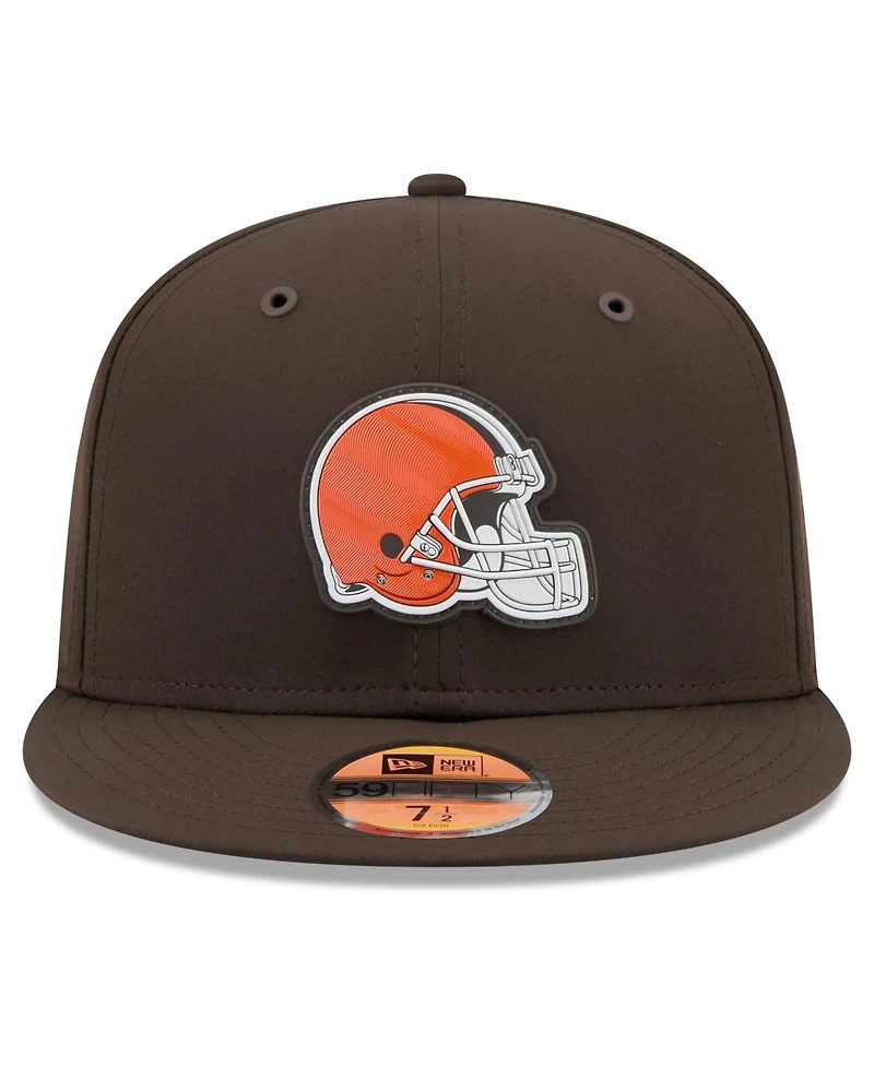 New Era Men's Brown Cleveland Browns 2026 Sideline 59FIFTY Fitted Hat