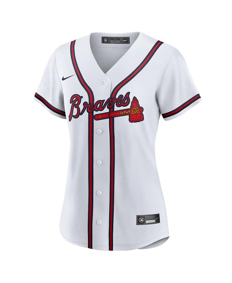 Nike Women's Nike White Atlanta Braves 1 Mom Home Replica Jersey