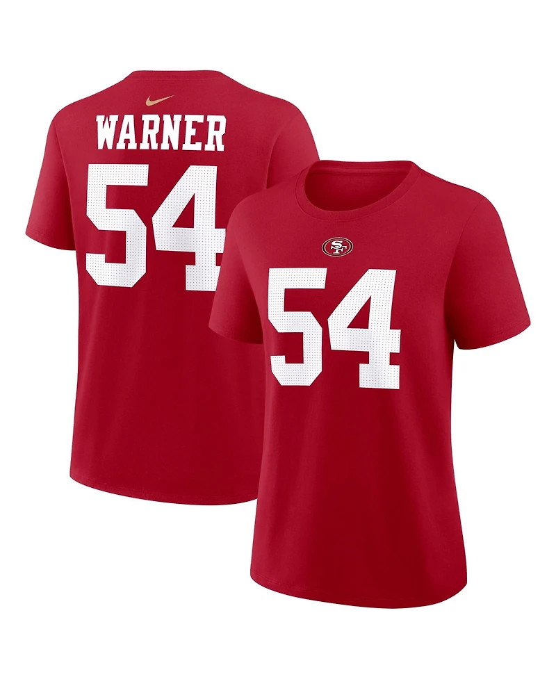 Nike Women's Fred Warner Scarlet San Francisco 49ers Name Number T-Shirt