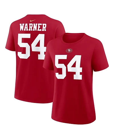 Nike Women's Fred Warner Scarlet San Francisco 49ers Name Number T-Shirt