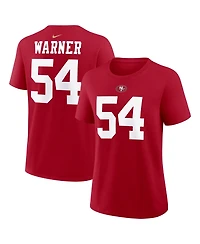 Nike Women's Fred Warner Scarlet San Francisco 49ers Name Number T-Shirt