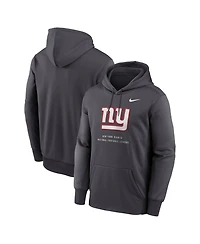 Nike Men's Charcoal New York Giants Toss Sweep Therma-fit Hoodie