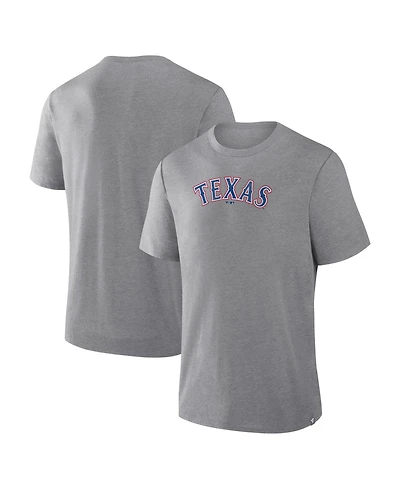 Fanatics Men's Heather Gray Texas Rangers Play Tribute Tri-Blend T-Shirt