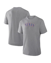 Fanatics Men's Heather Gray Texas Rangers Play Tribute Tri-Blend T-Shirt