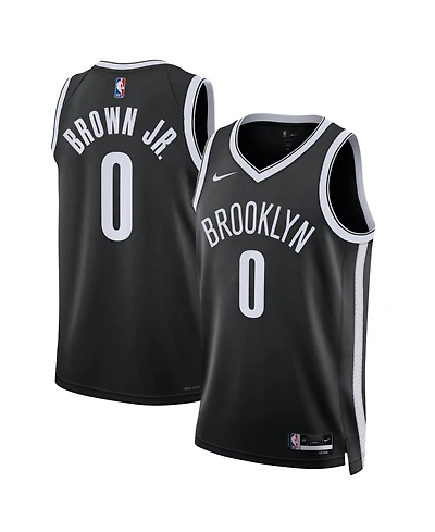 Nike Men's and Women's Mikel Brown Jr. Black Brooklyn Nets Swingman Icon Edition-Jersey