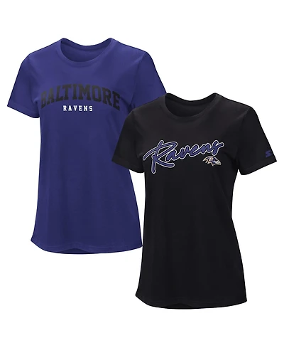 Starter Women's 2-piece Purple/Black Baltimore Ravens T-Shirt