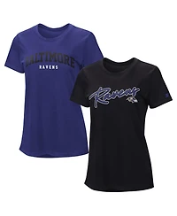 Starter Women's 2-piece Purple/Black Baltimore Ravens T-Shirt