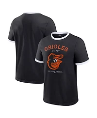 Darius Rucker Collection By Fanatics Men's Black Baltimore Orioles Washed Ringer T-Shirt