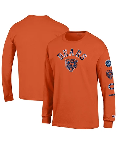 Champion Men's Orange Chicago Bears SealLong sleeves T-Shirt