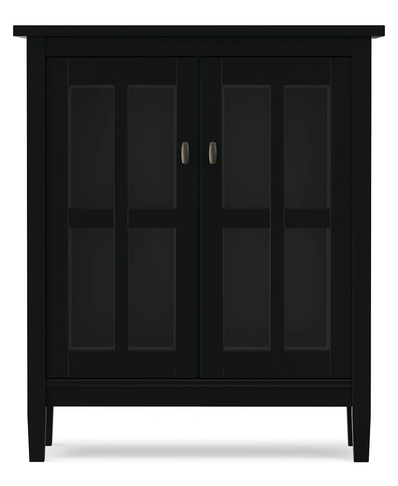 Simpli Home Warm Shaker Solid Wood Low Storage Cabinet