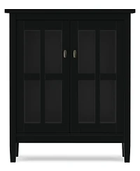 Simpli Home Warm Shaker Solid Wood Low Storage Cabinet