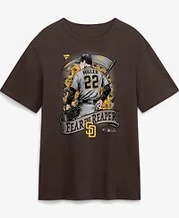 Fanatics Men's Mason Miller Brown San Diego Padres Fear the Reaper T-Shirt