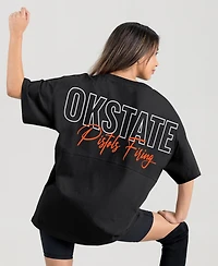 Gameday Couture Women's Black Oklahoma State Cowboys Oversized Back at Ya T-Shirt