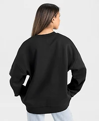 Gameday Couture Women's Black Denver Broncos Oversized Victory Lane Label Premium Fleece Sweatshirt