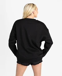 Gameday Couture Women's Black Nebraska Huskers Oversized Level Up Label Premium Sweatshirt
