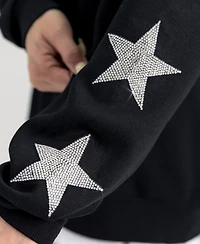 Gameday Couture Women's Black Texas Tech Red Raiders Pure Victory Relaxed Rhinestone Pullover Sweatshirt