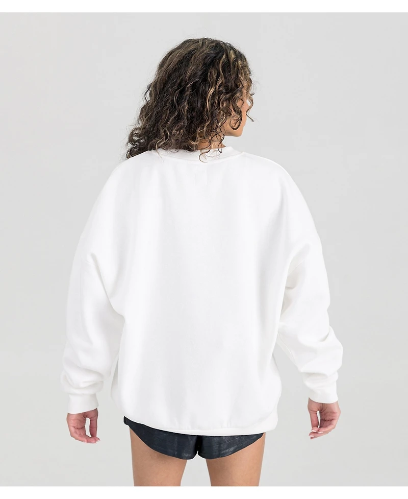 Gameday Couture Women's White Minnesota Vikings Swift Strike Premium Oversized Fleece Pullover Sweatshirt