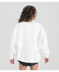 Gameday Couture Women's White Minnesota Vikings Swift Strike Premium Oversized Fleece Pullover Sweatshirt