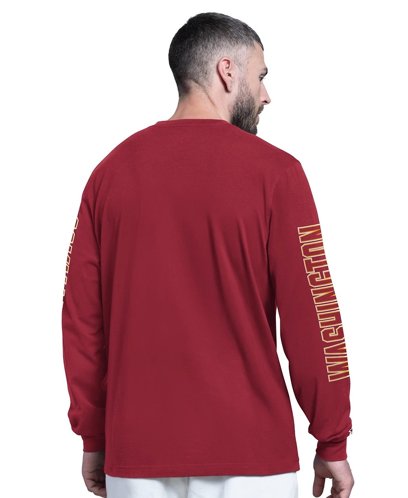Starter Men's Burgundy Washington Commanders Clutch Hit Ii Long-Sleeve T-Shirt