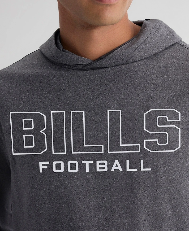 Fanatics Men's Charcoal Buffalo Bills ClutchLong sleeves Hooded T-Shirt