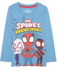 Epic Threads Toddler Boys' 12M-5T Spidey Amazing Friends Long-Sleeve Graphic T-Shirt