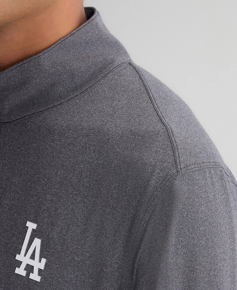 Fanatics Men's Charcoal Los Angeles Dodgers Clutch Quarter-Zip Pullover Sweatshirt