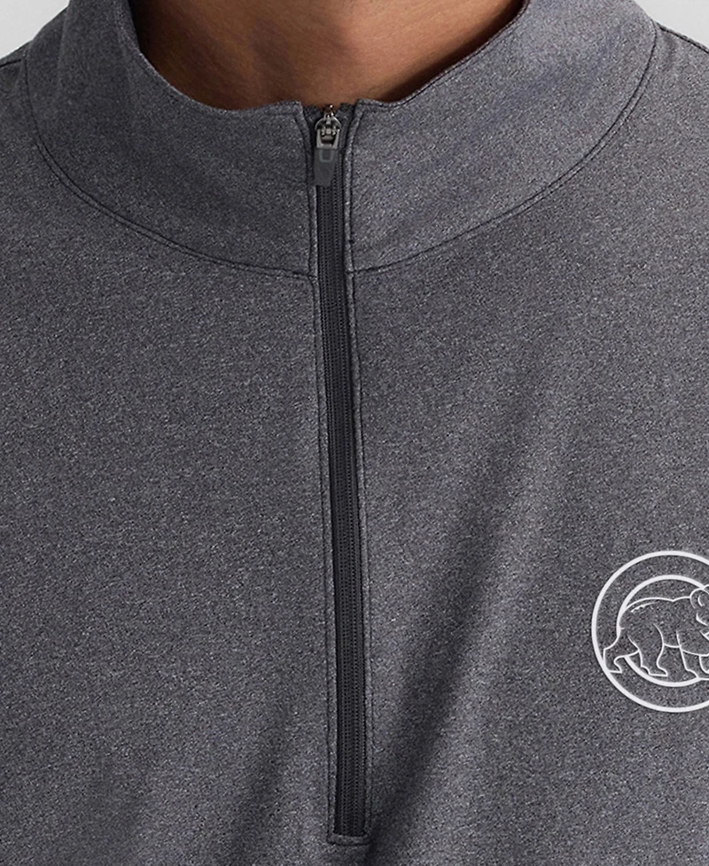 Fanatics Men's Charcoal Chicago Cubs Clutch Quarter-Zip Pullover Sweatshirt