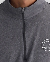 Fanatics Men's Charcoal Chicago Cubs Clutch Quarter-Zip Pullover Sweatshirt