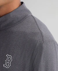 Fanatics Men's Charcoal Boston Red Sox Clutch Quarter-Zip Pullover Sweatshirt