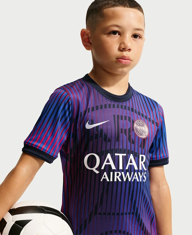 Nike Big Boys and Girls Navy Paris Saint-Germain 2026/27 Dri-fit Pre-Match Jersey